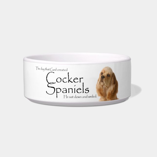 Cocker Spaniel Pet Bowl (Front)