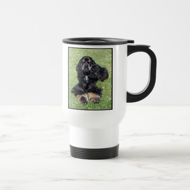 Cocker Spaniel Photo on TRavel Mug (Right)