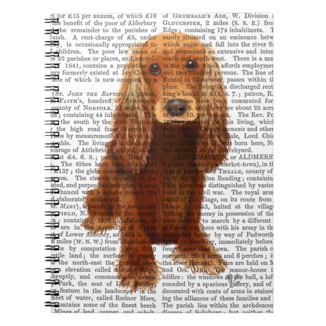 Cocker Spaniel Plain Spiral Notebook (Front)