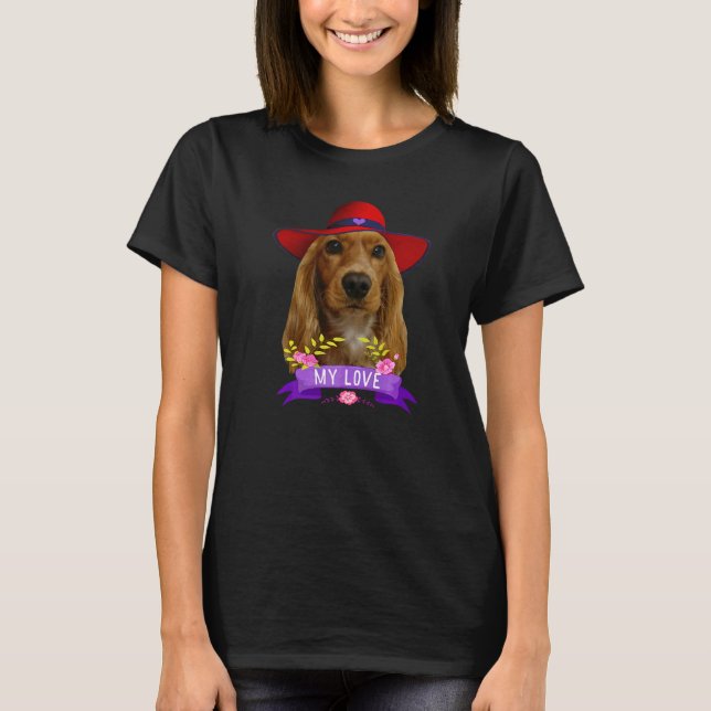 Cocker Spaniel Poplove Cocker Spaniels Dad Mum T-Shirt (Front)