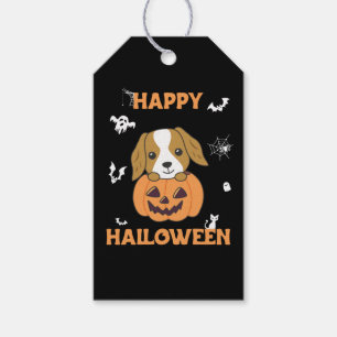Cocker Spaniel Pumpkin Cute Dogs Happy Halloween G Gift Tags