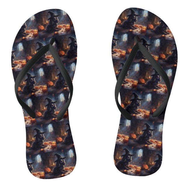 Cocker Spaniel Pumpkins Halloween Scary Jandals (Footbed)