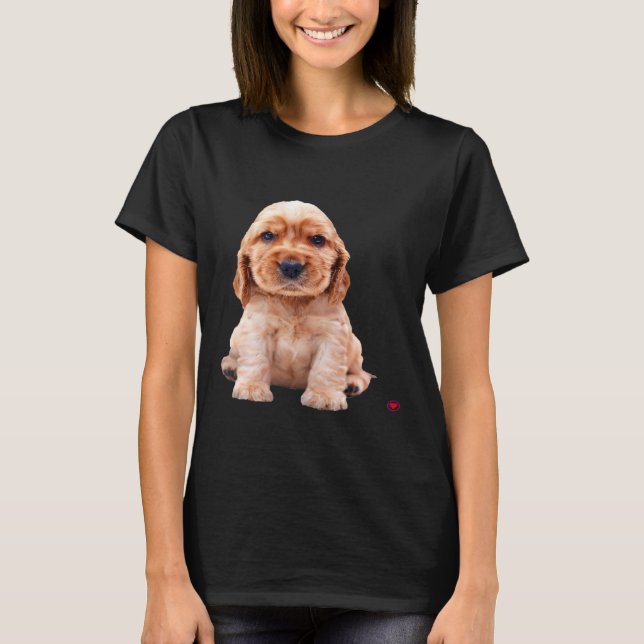 Cocker Spaniel Puppy Dog Christmas Cute Party Holi T-Shirt (Front)