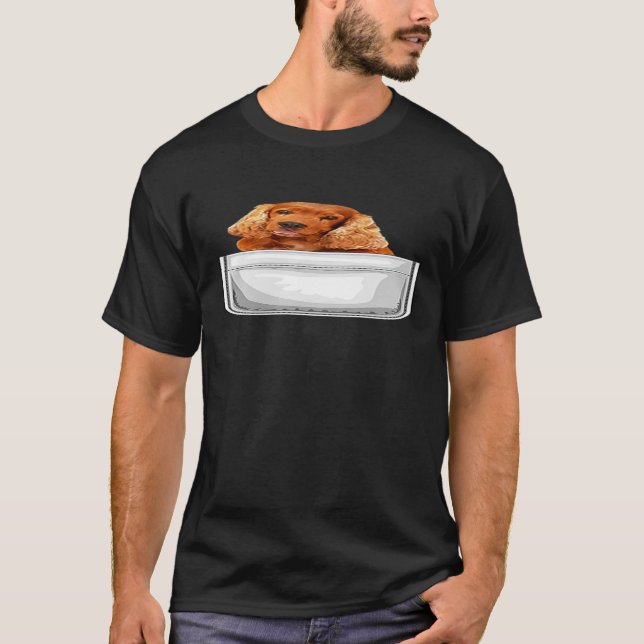 Cocker Spaniel Puppy Dog In Your Pocket T-Shirt (Front)