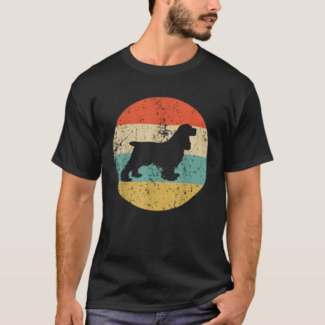 Cocker Spaniel Retro Cocker Spaniel Dog  T-Shirt (Front)