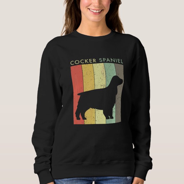 Cocker Spaniel Retro Vintage Style Sweatshirt (Front)