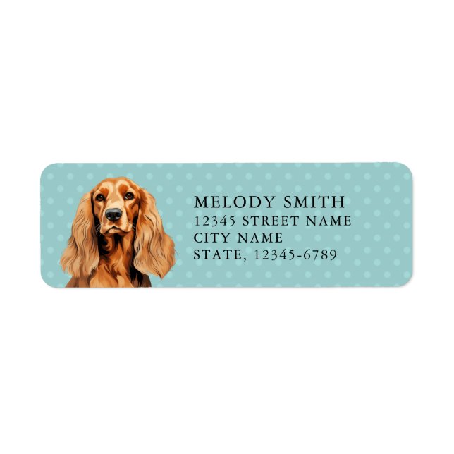 Cocker Spaniel Return Address Labels (Front)