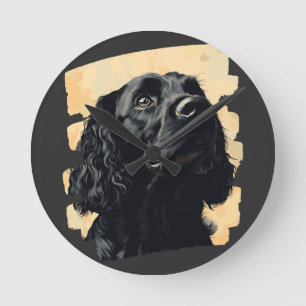 Cocker Spaniel  Round Clock
