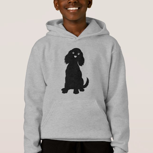 Cocker Spaniel Silhouette with Heart Nose (Front)