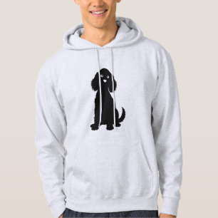 Cocker Spaniel Silhouette with Heart Nose Hoodie
