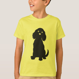 Cocker Spaniel Silhouette with Heart Nose T-Shirt