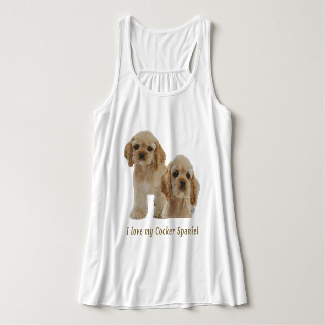 Cocker spaniel singlet (Design Front)