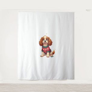 Cocker Spaniel Snowflake Glow dog Tapestry