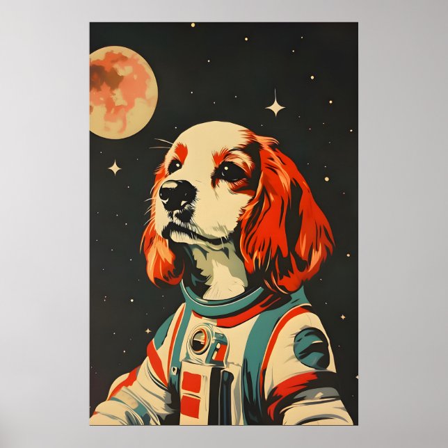 Cocker Spaniel Spaniel Astronaut Poster, Cocker Poster (Front)