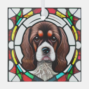 Cocker Spaniel "Stained Glass"  Glass Tree Decoration