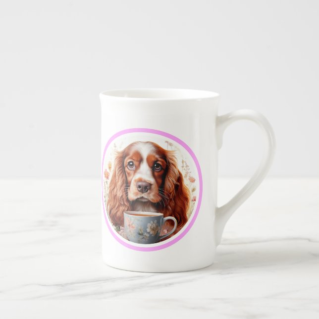 Cocker Spaniel TEa  Bone China Mug (Right)