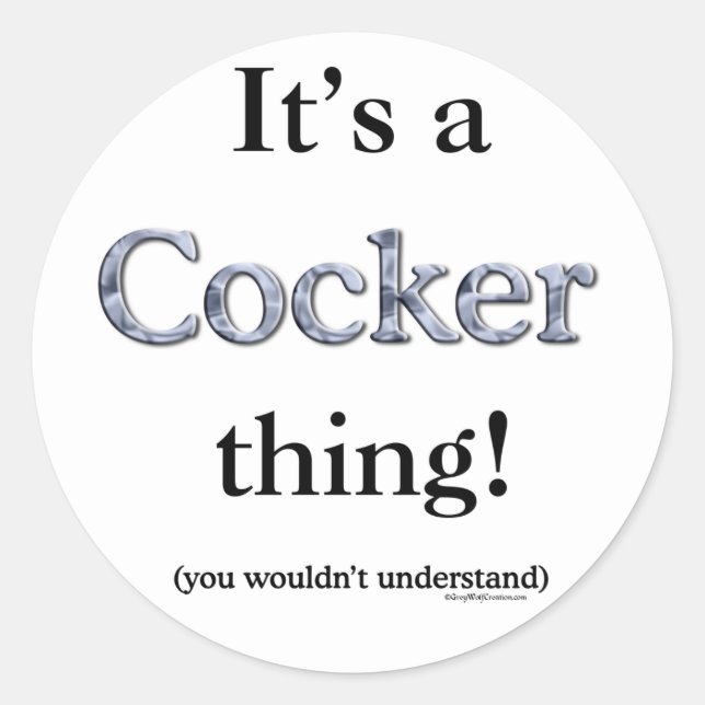 Cocker Spaniel Thing Classic Round Sticker (Front)