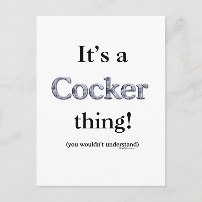 Cocker Spaniel Thing Postcard (Front)