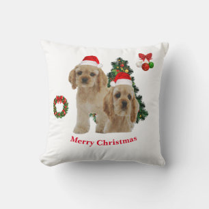Cocker spaniel throw pillow