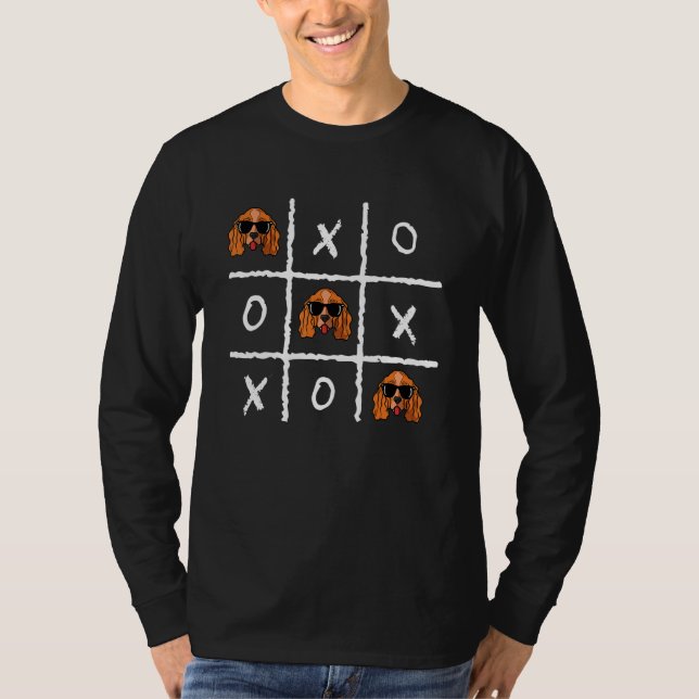 Cocker Spaniel Tic Tac Toe Tic Tac Toe Nostalgic D T-Shirt (Front)