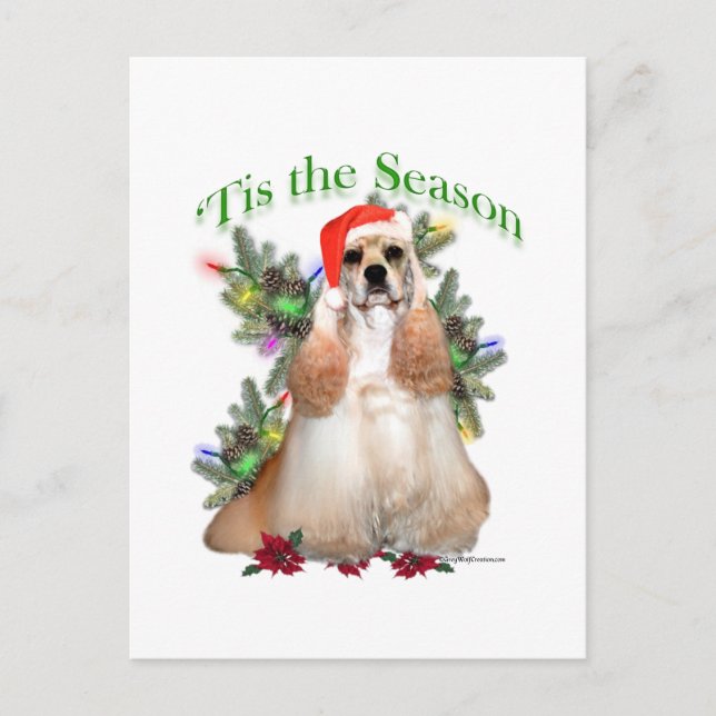Cocker Spaniel ‘Tis Postcard (Front)