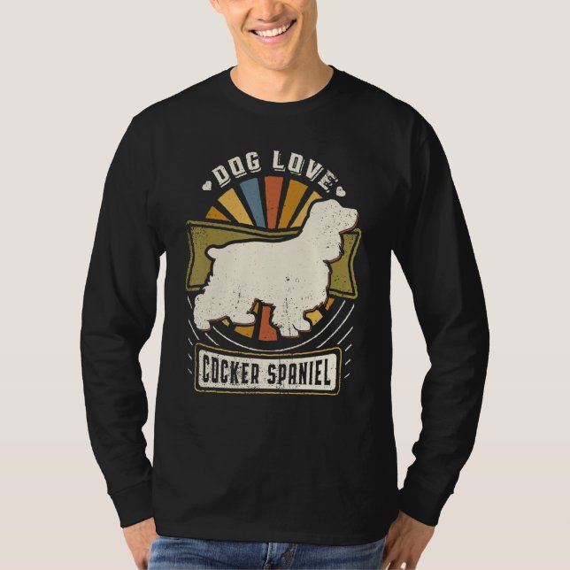 Cocker Spaniel Vintage Classic Retro Dog T-Shirt (Front)