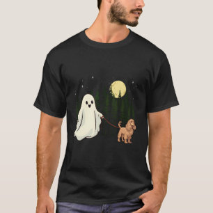 Cocker Spaniel Walking Ghost Halloween Funny Kids T-Shirt