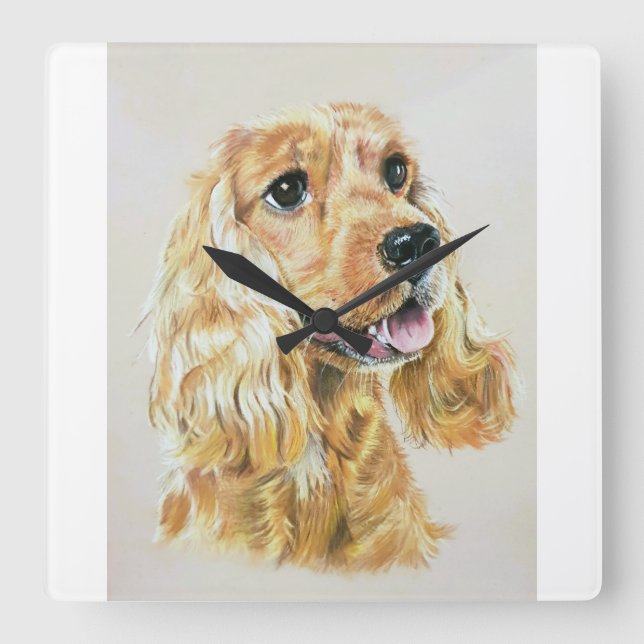 Cocker Spaniel Wall Clock (Front)
