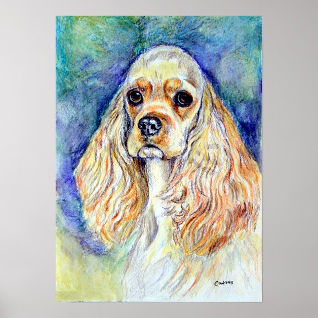 Cocker Spaniel Wall Print (Front)