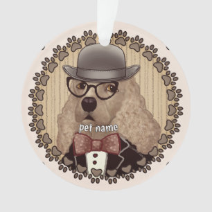 Cocker Spaniel wearing glasses Ornament