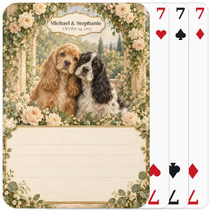 Cocker Spaniel Wedding Guest Book Signing Deck Playing Cards
