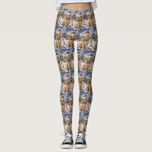 Cocker Spaniel Winter Wonderland Christmas Joy  Leggings