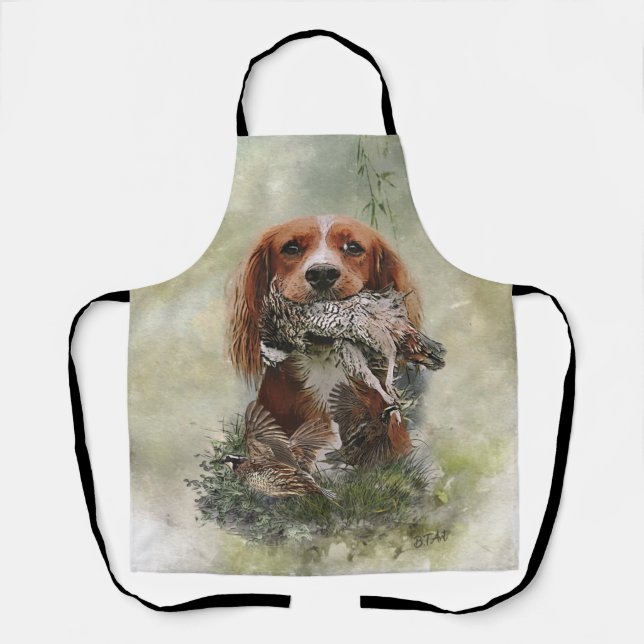 Cocker Spaniel with Grey partridge Apron (Front)