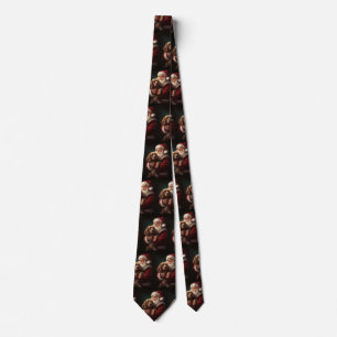 Cocker Spaniel With Santa Claus Festive Christmas Tie