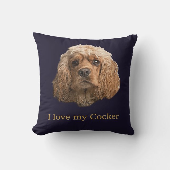 cocker spaniels cushion (Front)