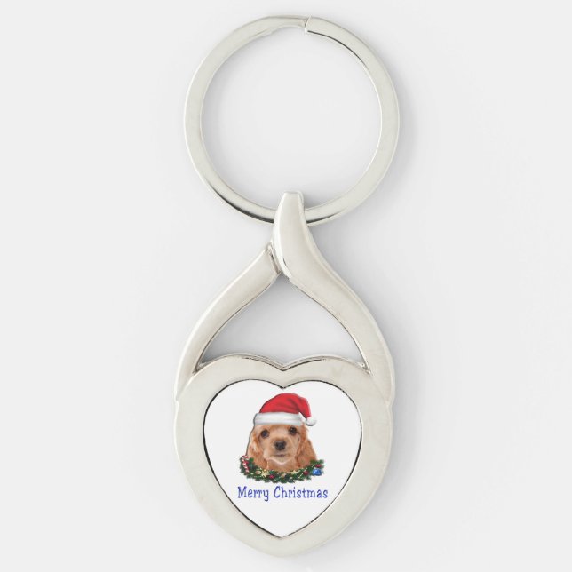Cocker Spaniels Key Ring (Front)