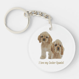 cocker spaniels key ring