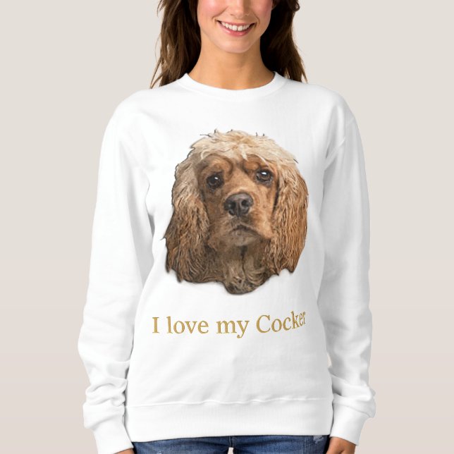 cocker spaniels sweatshirt (Front)
