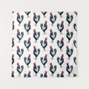 Cockerel Chicken Pattern Design Tapestry