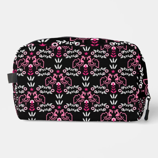 Cockerel Scandinavian Folk Art   Dopp Kit (Front)