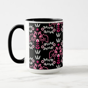 Cockerel Scandinavian Folk Art Mug