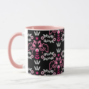 Cockerel Scandinavian Folk Art Mug