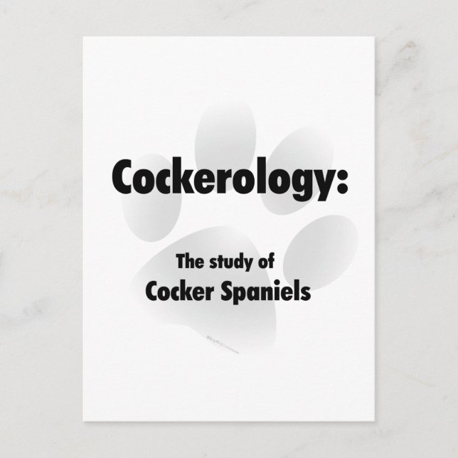 Cockerology Postcard (Front)