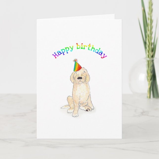 Cockerpoo birthday card (Front)