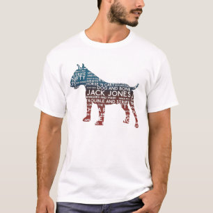 Cockney Bull Terrier Typography T-Shirt