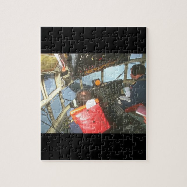 Cockpit of C-130 Hercules_Military Aircraft Jigsaw Puzzle (Vertical)