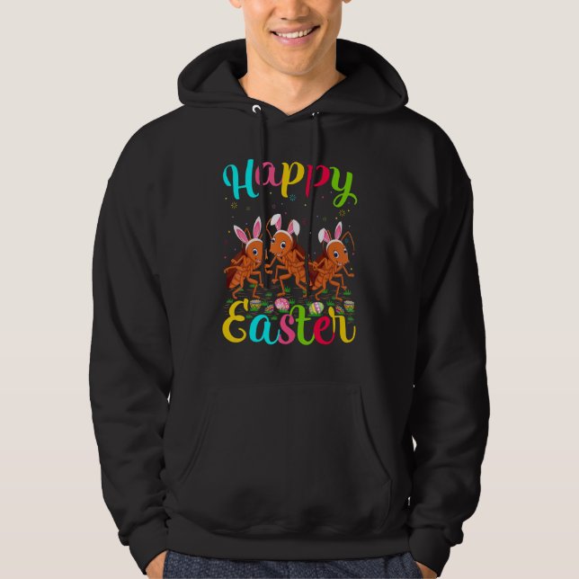 Cockroach  Easter Egg Bunny Cockroach Happy Easter Hoodie (Front)