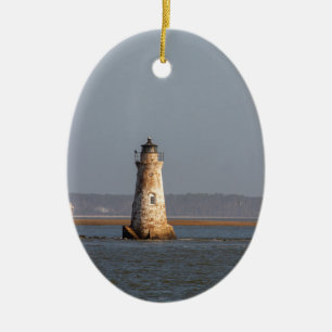 Cockspur Island Lighthouse Ceramic Tree Decoration