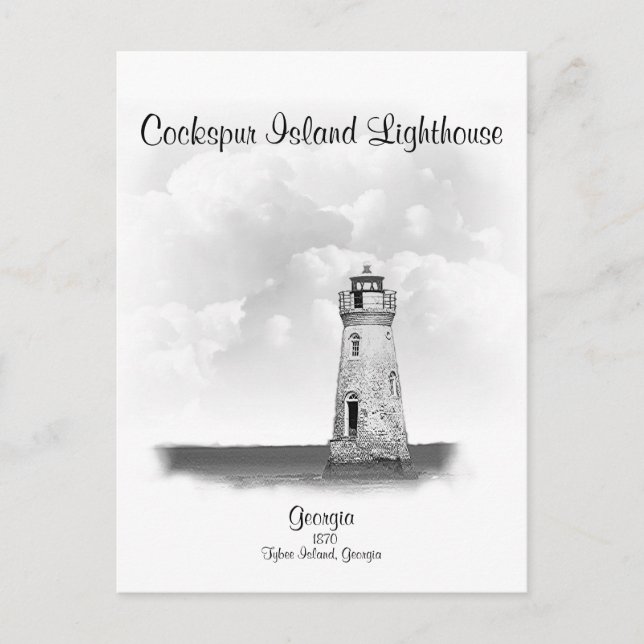 Cockspur Island Lighthouse - Georgia Postcard (Front)