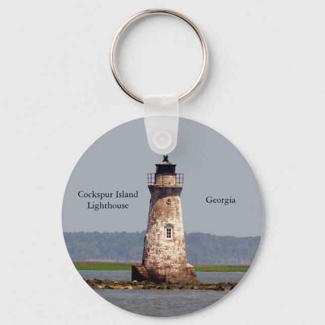 Cockspur Island Lighthouse keychain (Front)